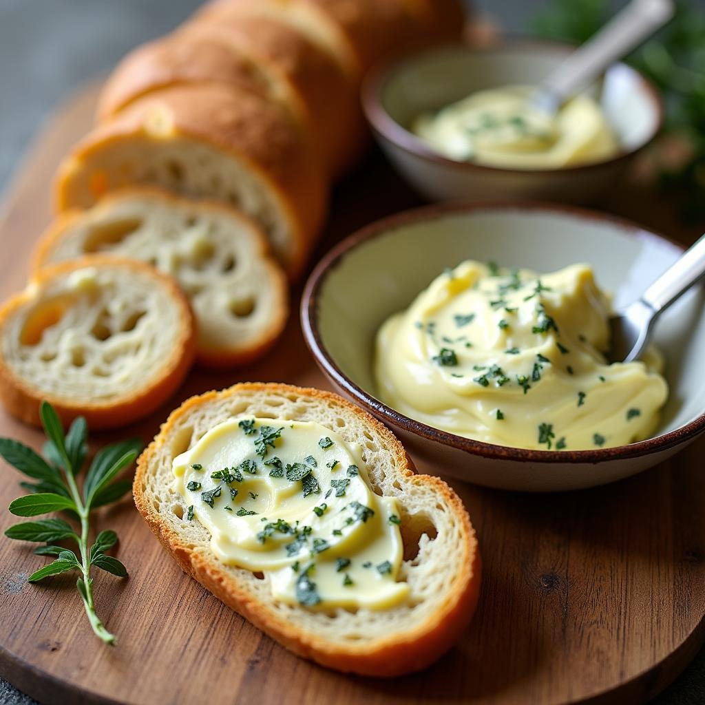 Baguette mit Kräuterbutter