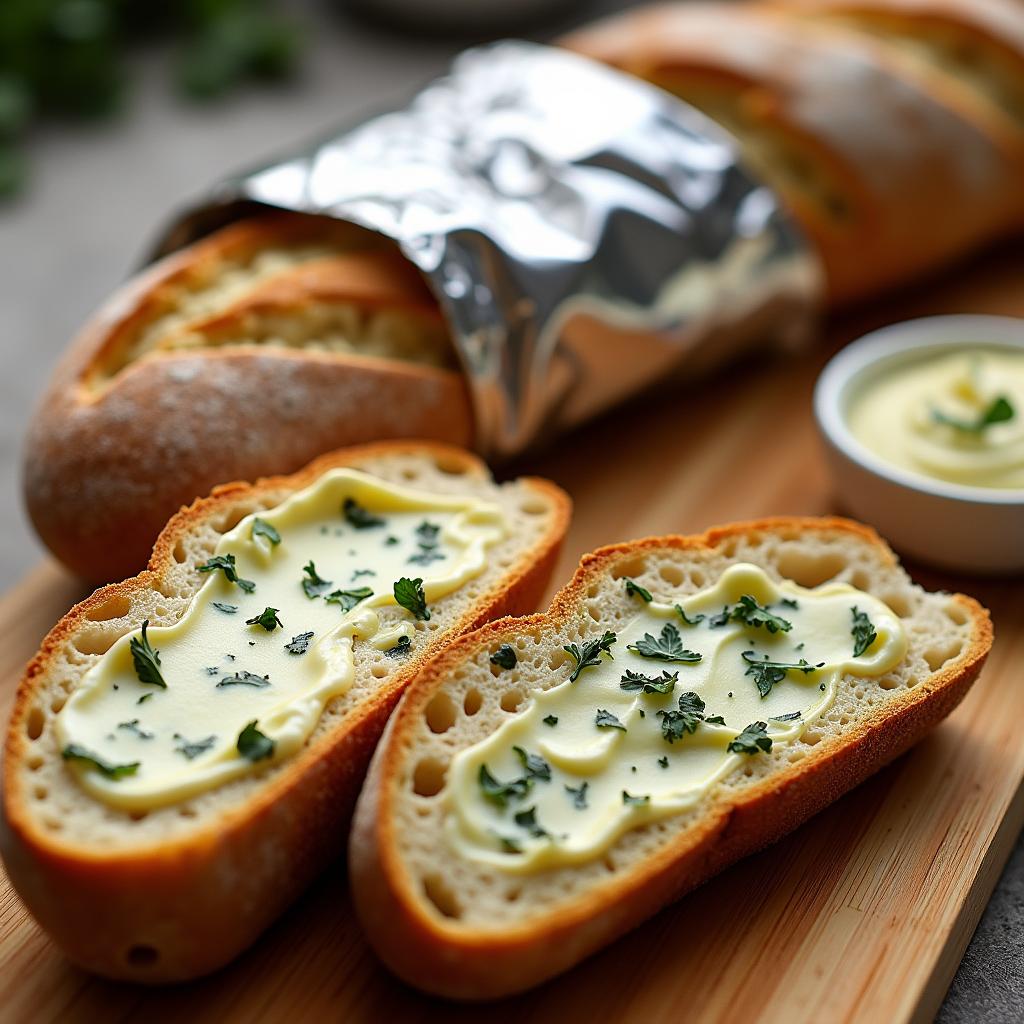 Baguette mit Kräuterbutter