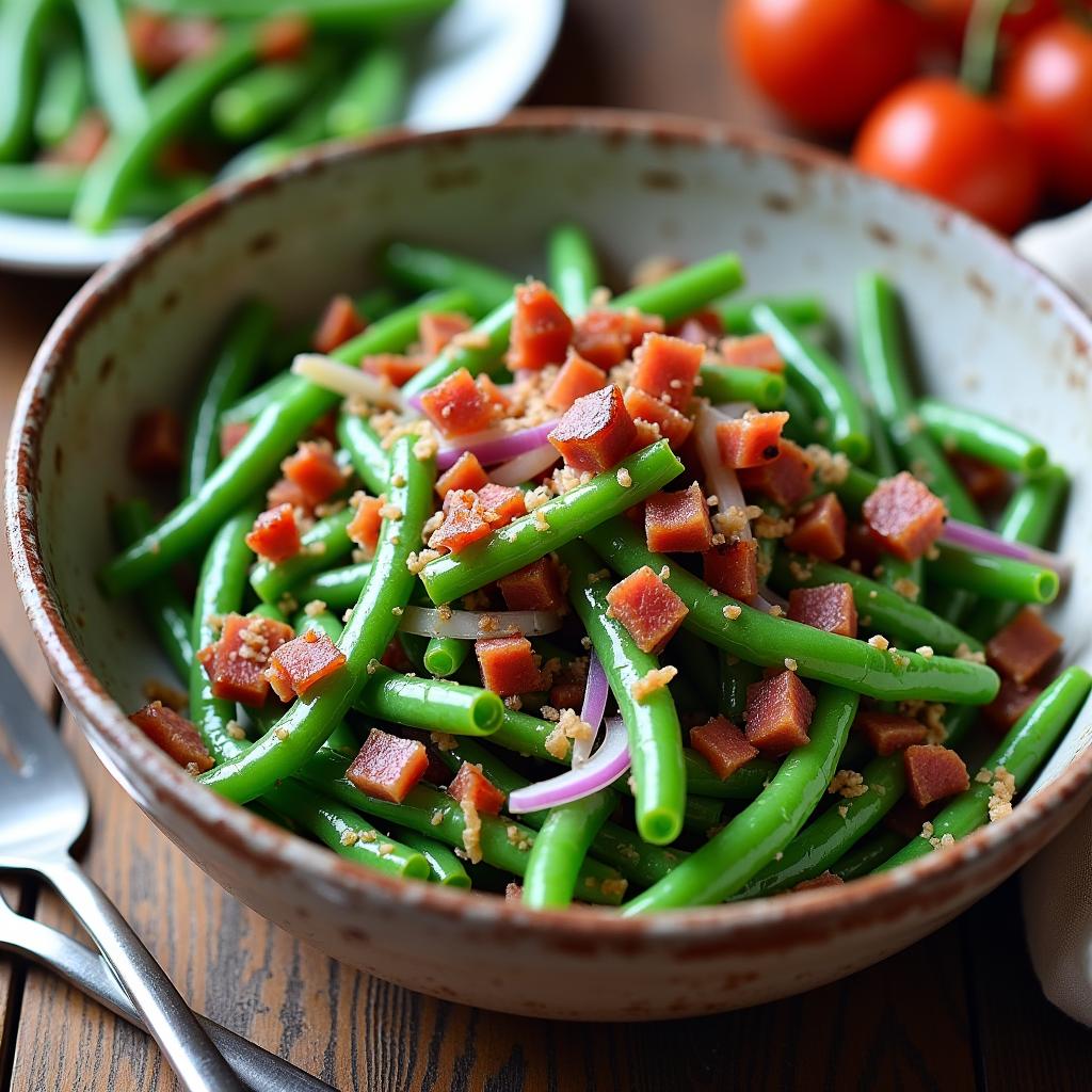 Bohnensalat mit Speck