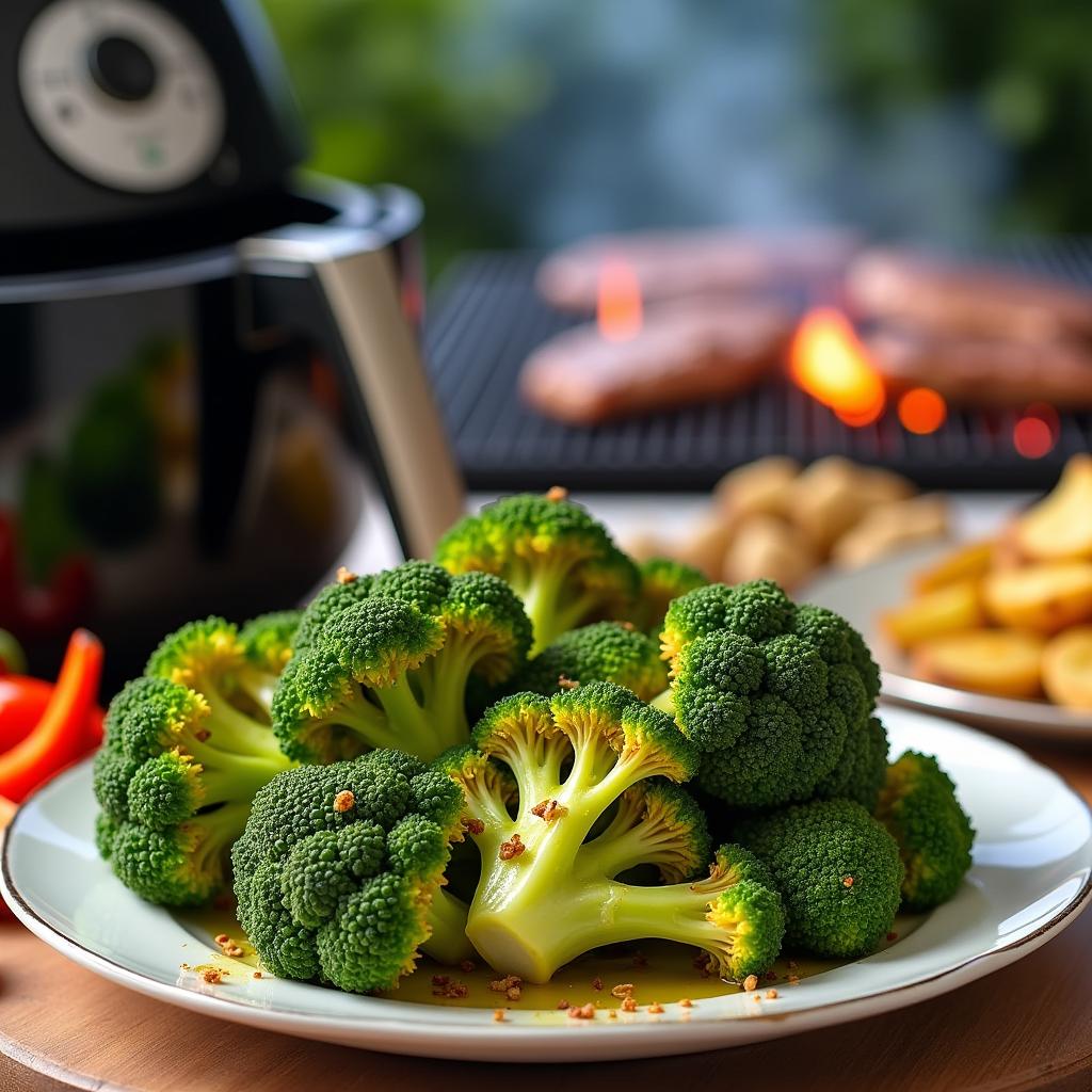 Brokkoli in der Heißluftfritteuse: Die perfekte Beilage zum Grillen