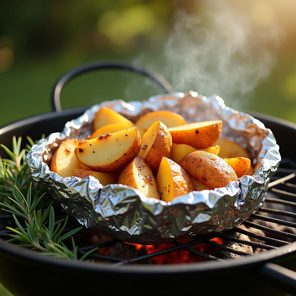 Gegrillte Kartoffeln in Folie