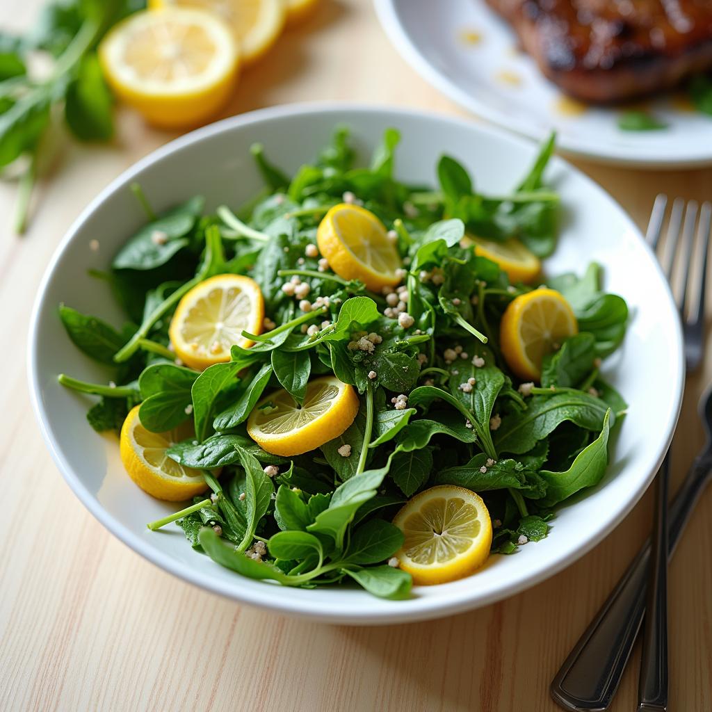 Grüner Blattsalat mit Vinaigrette