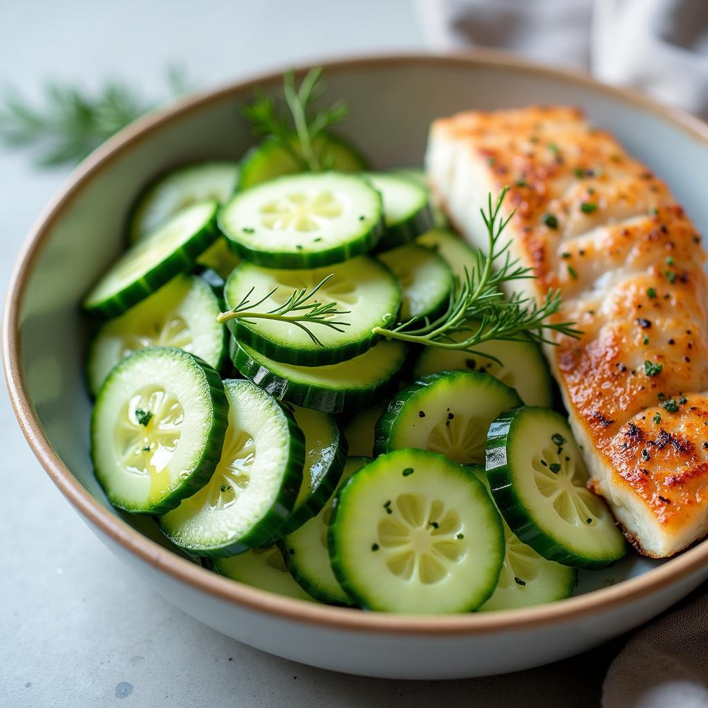 Gurkensalat: Die perfekte Beilage zu Fisch