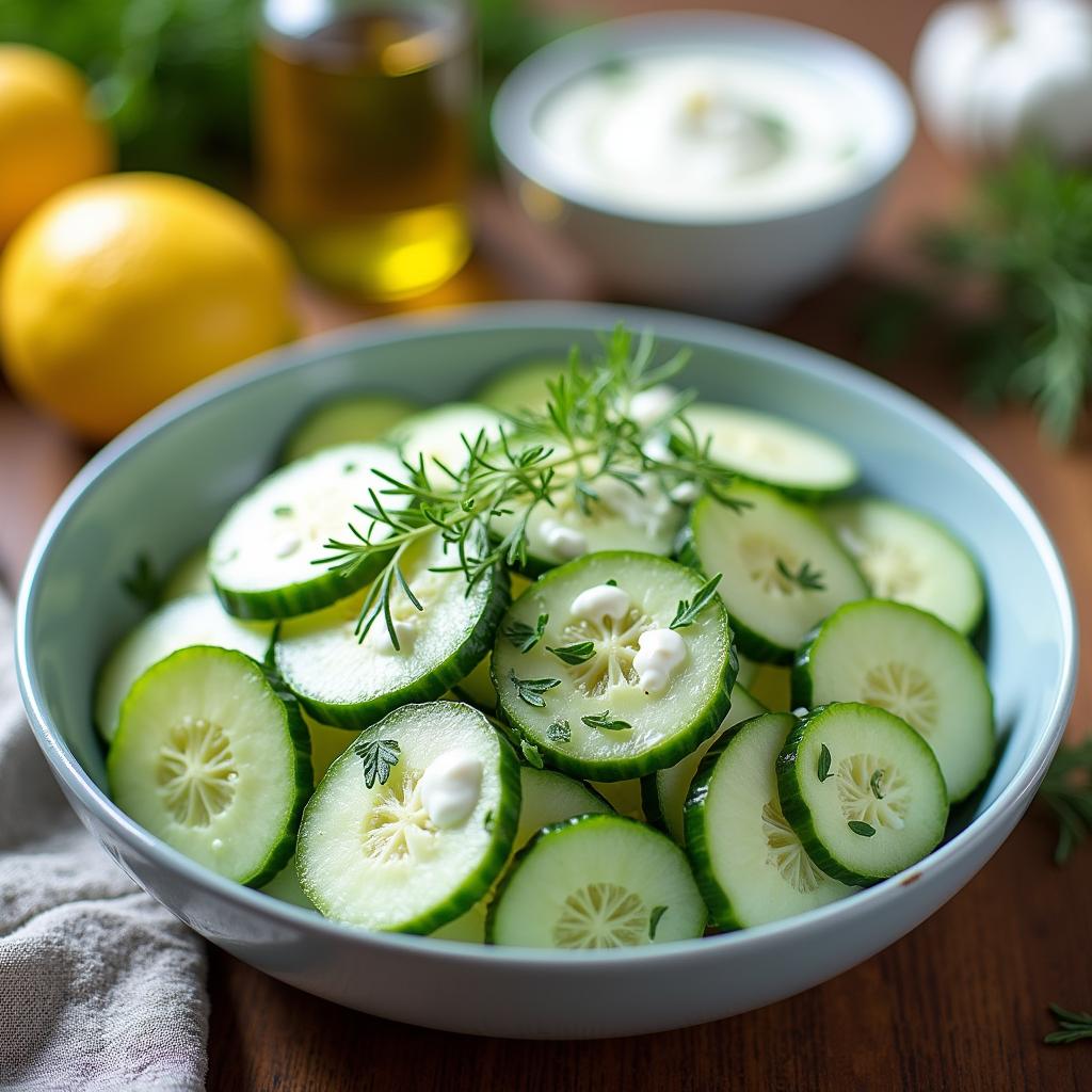 Gurkensalat mit Joghurt