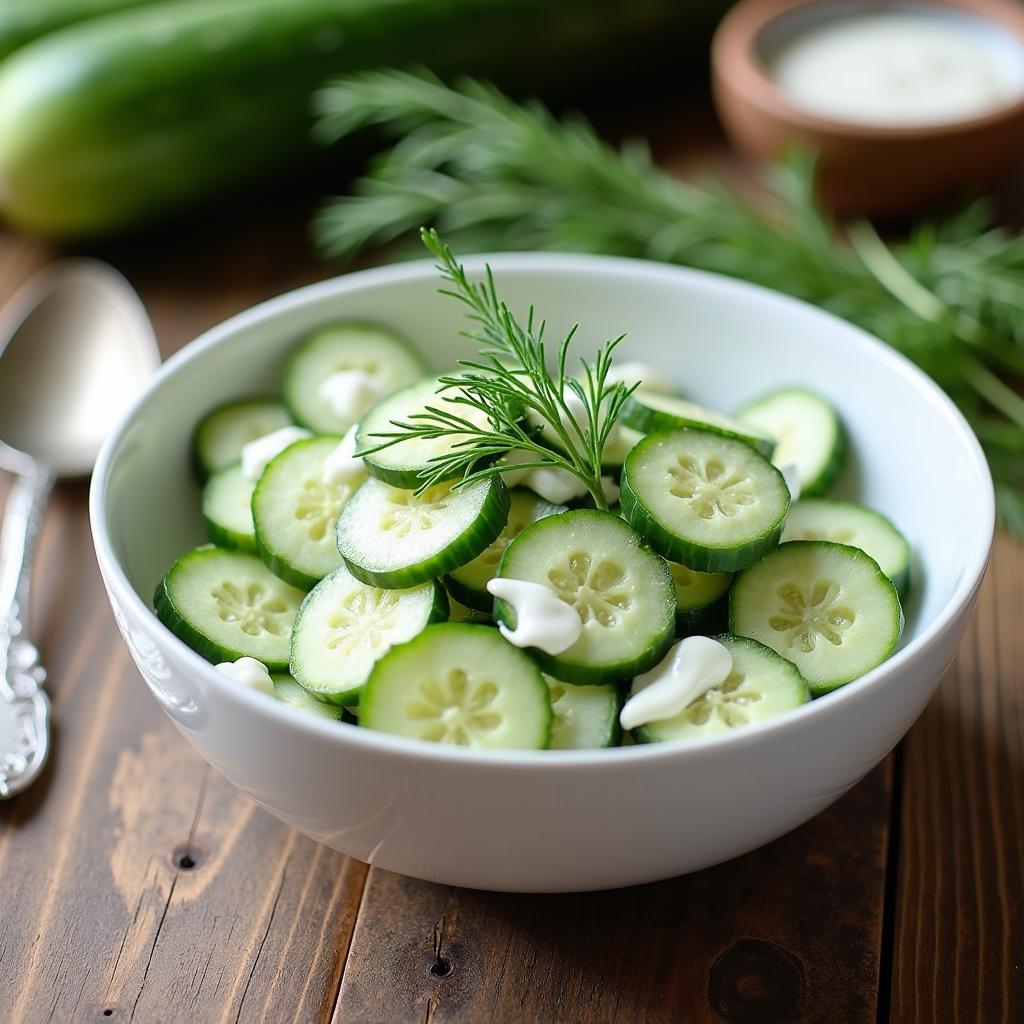 Gurkensalat mit Sahne