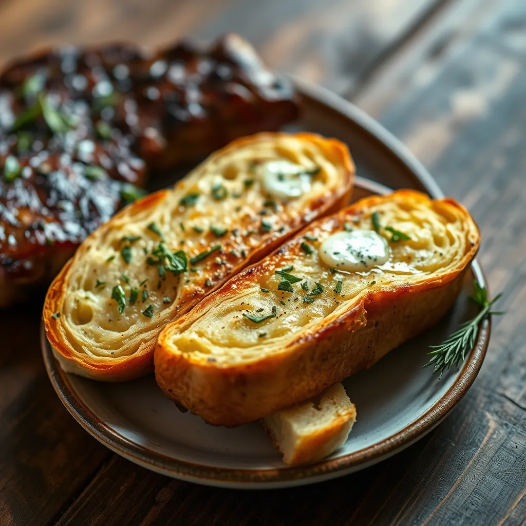 Knoblauchbrot und Ciabatta