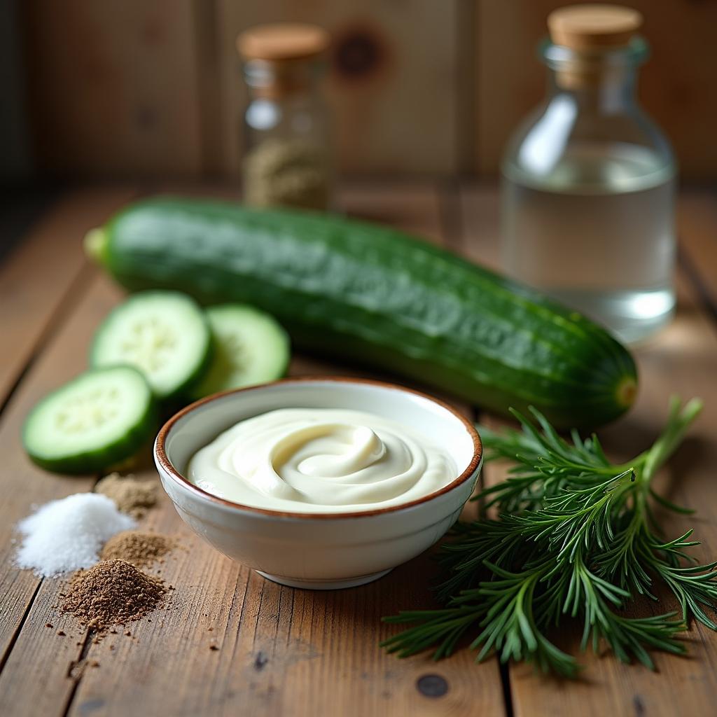 Rezept für Gurkensalat mit Sahne