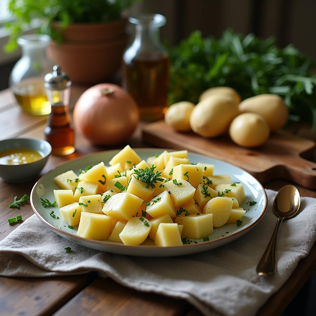 Rezept für schwäbischen Kartoffelsalat