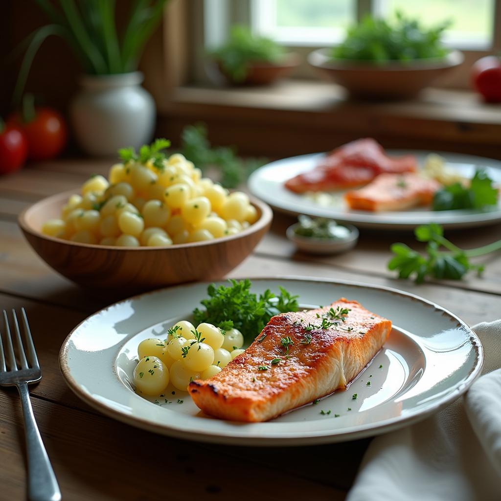 Schwäbischer Kartoffelsalat – Die Perfekte Beilage zu Fisch