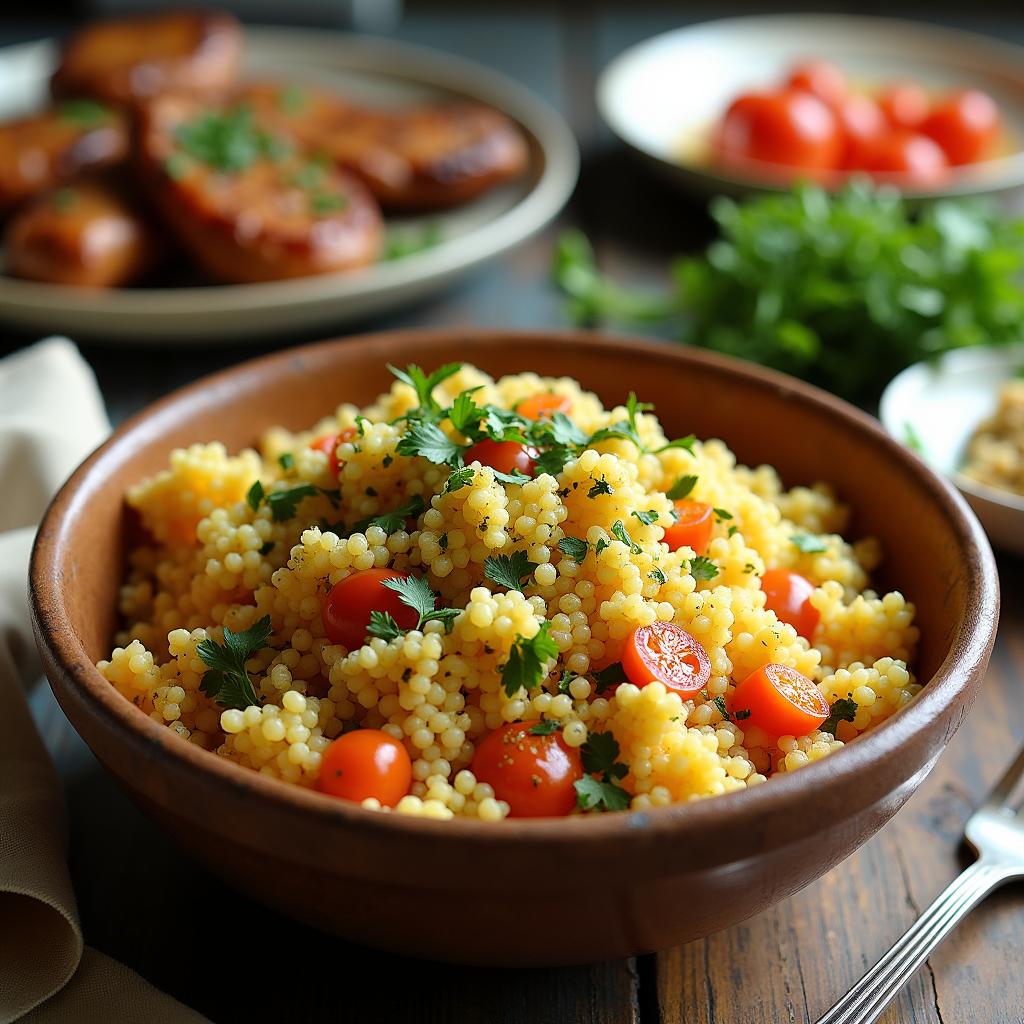 Servieren couscous salat