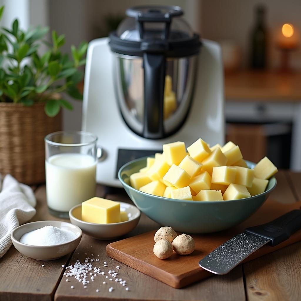 Zutaten für Kartoffelpüree im Thermomix