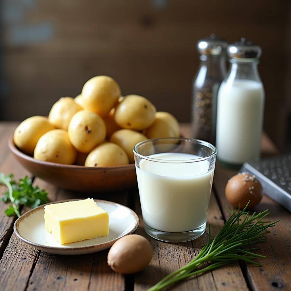 Zutaten für das Kartoffelpüree Rezept