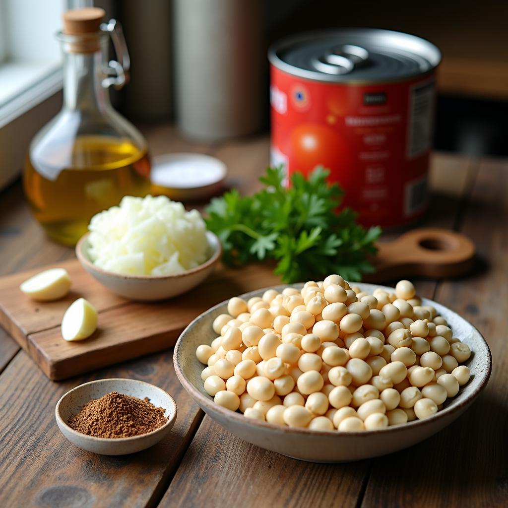 Zutaten für das Rezept Weiße Bohnen