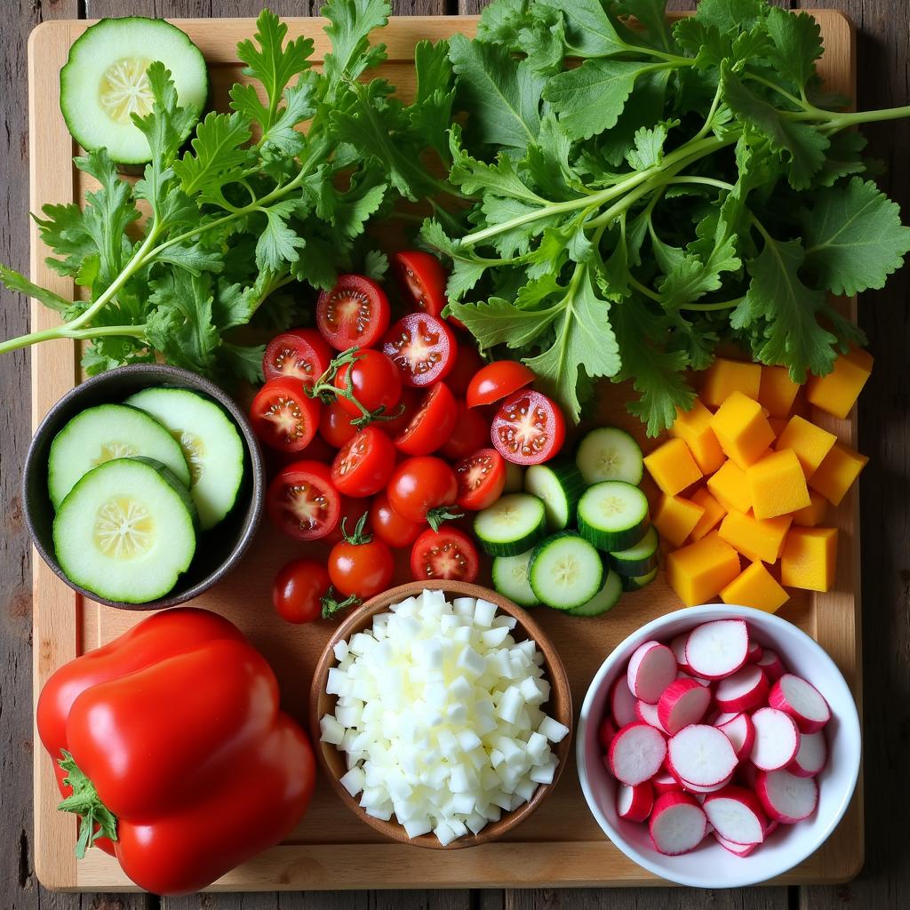 Zutaten für den Grünen Salat