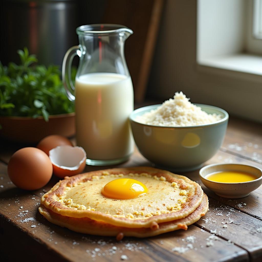 Die Zutaten für Perfekte Crêpes zum Grillen