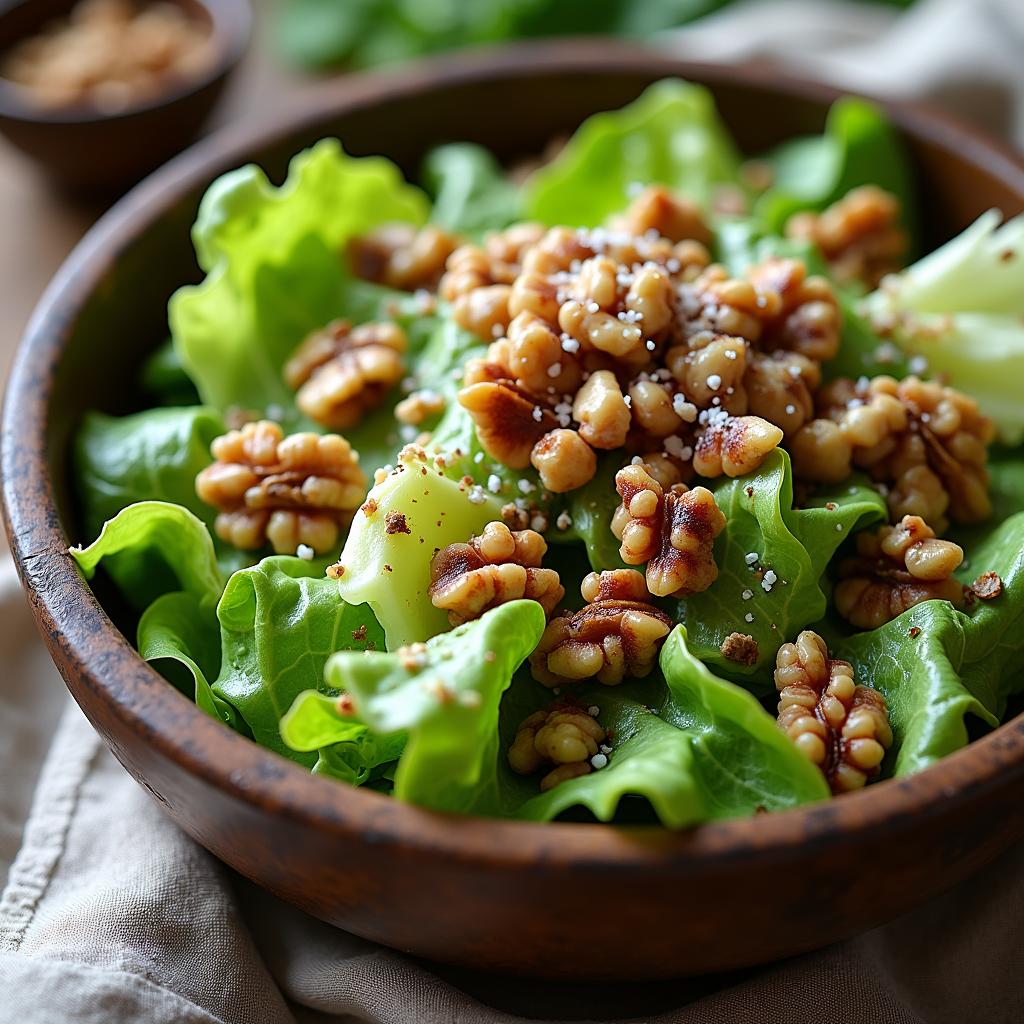 Feldsalat mit Walnüssen