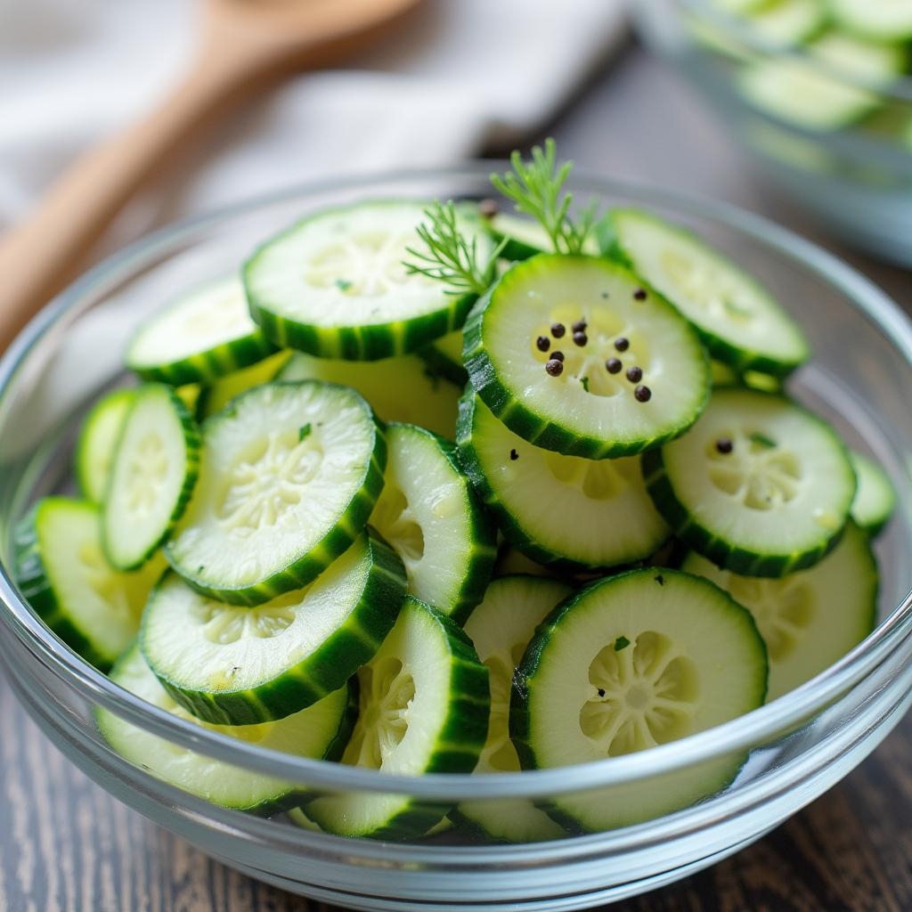 Knackiger Gurken-Dill-Salat