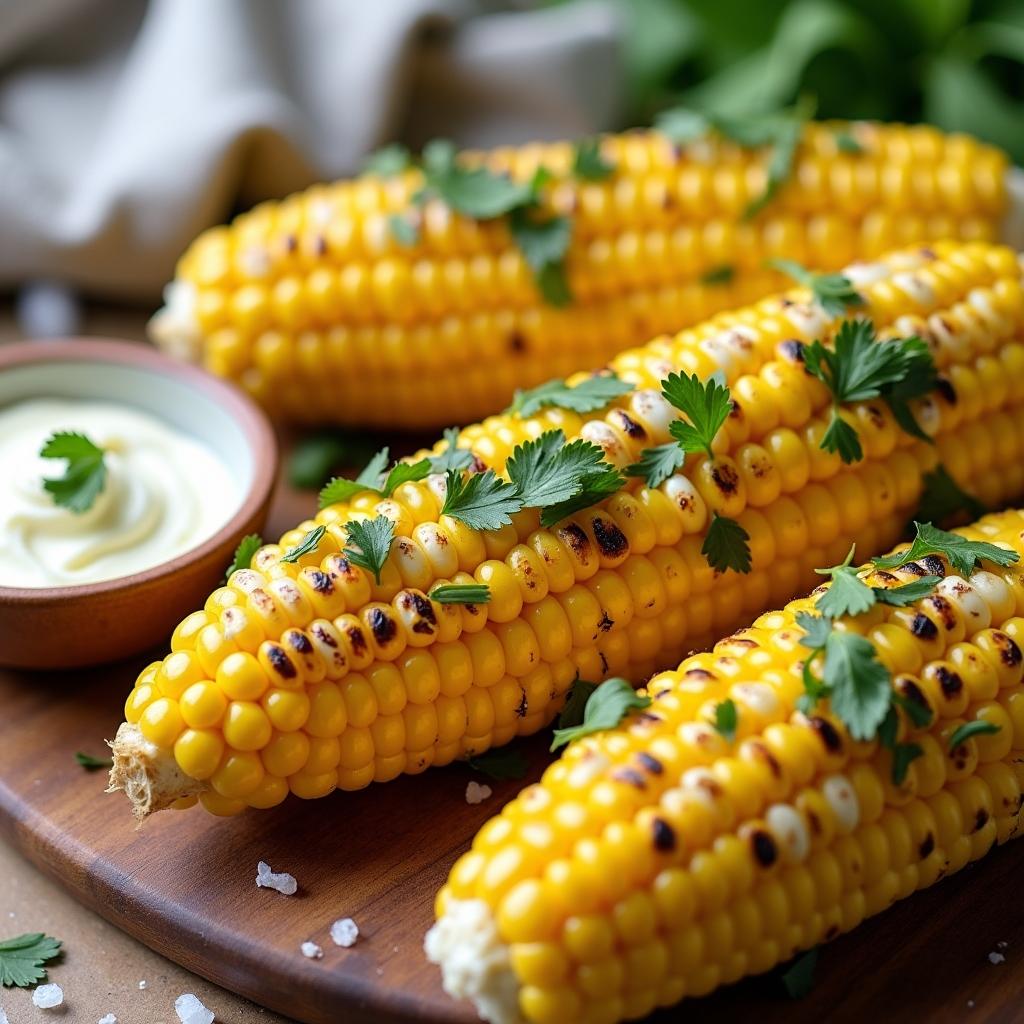 Maiskolben mit Kräuterbutter