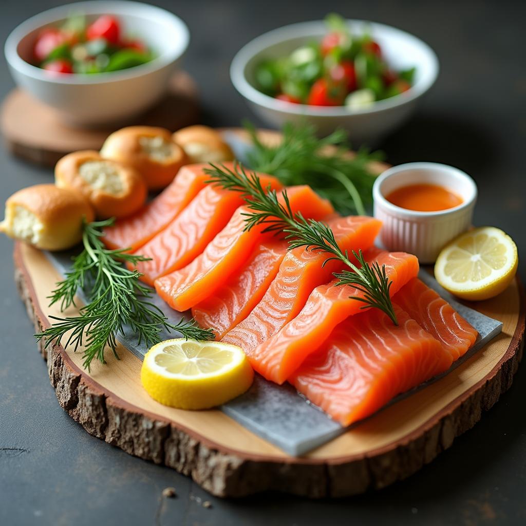 Beilagen zu kalter Fischplatte