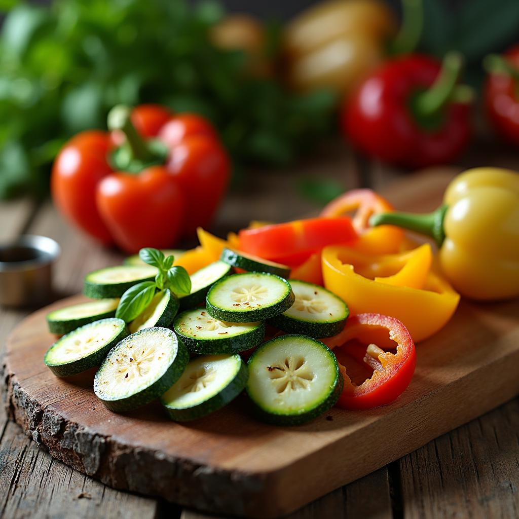 Zucchini und Paprika